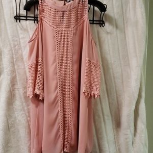 She + sky blush short dress